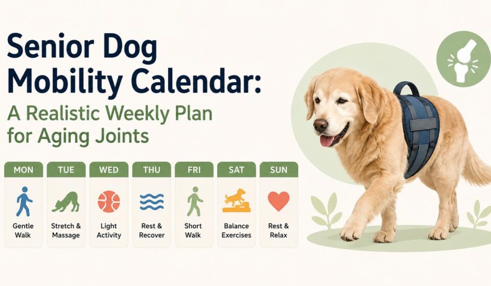 Senior Dog Mobility Calendar: A Realistic Weekly Plan for Aging Joints