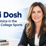 Kristi Dosh featured in a professional college sports business setting