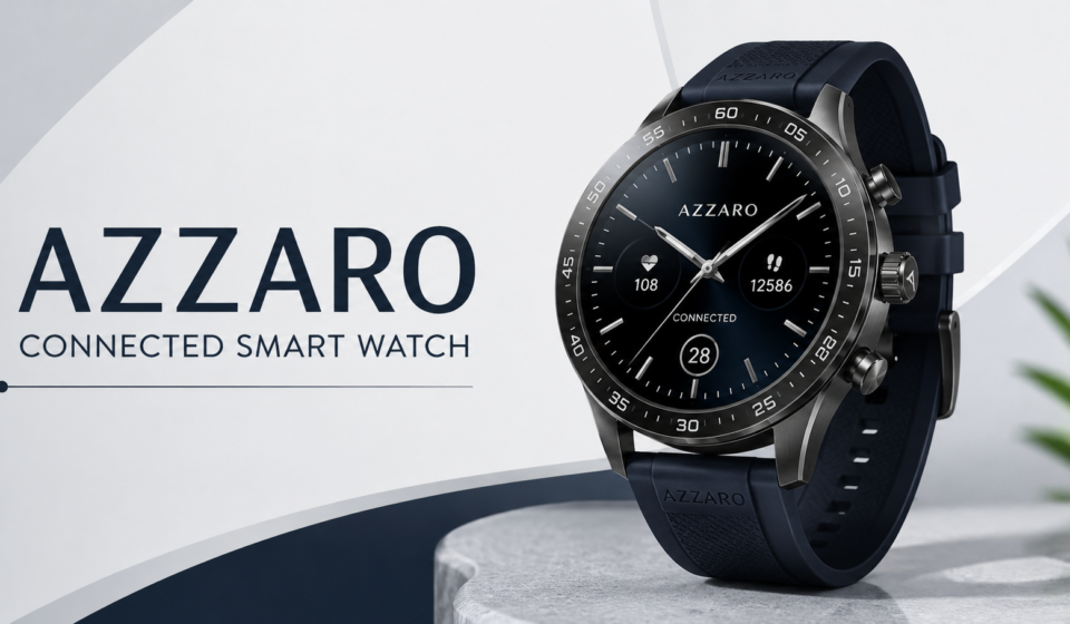 Azzaro Connected Smart Watch displayed in a clean modern product setting