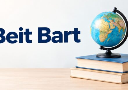 Globe and books representing the meaning and origin of Beit Bart