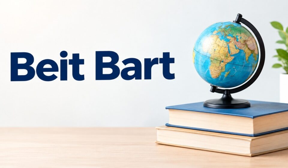 Globe and books representing the meaning and origin of Beit Bart