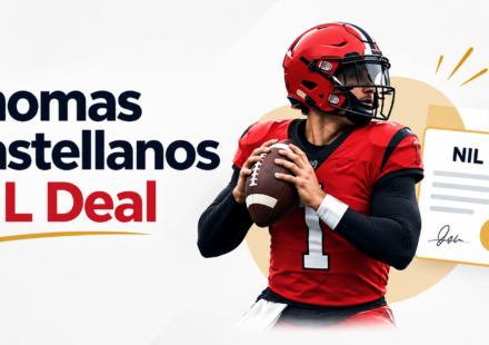 Thomas Castellanos NIL deal and brand partnership illustration