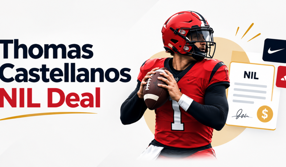 Thomas Castellanos NIL deal and brand partnership illustration