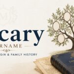 Mcary surname with a family tree representing genealogy and family history