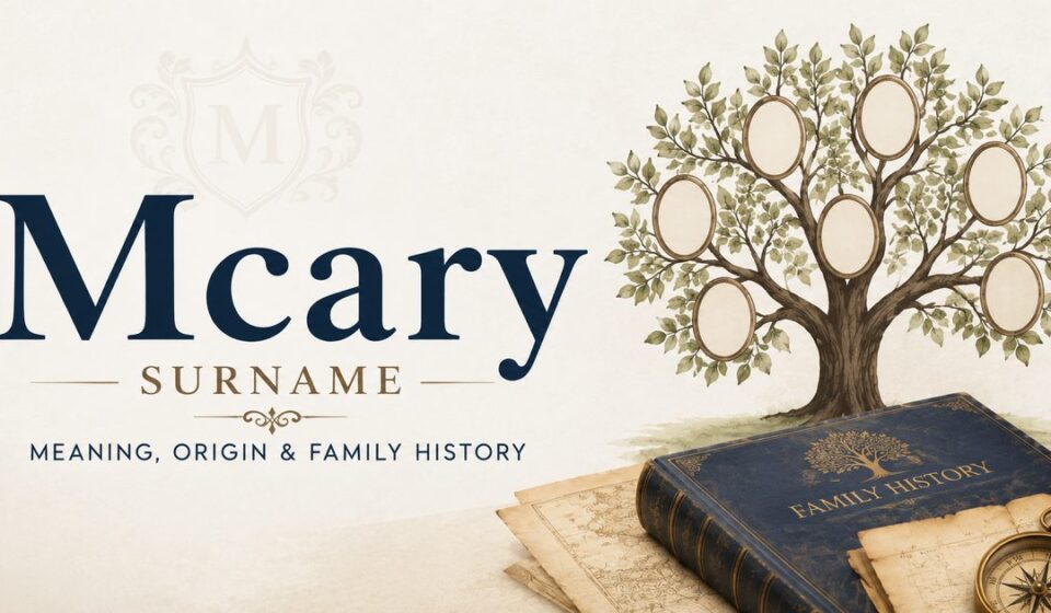 Mcary surname with a family tree representing genealogy and family history