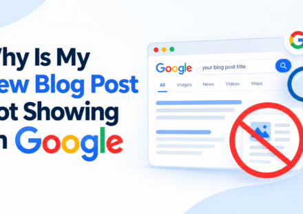 Why is my new blog post not showing on Google search results?